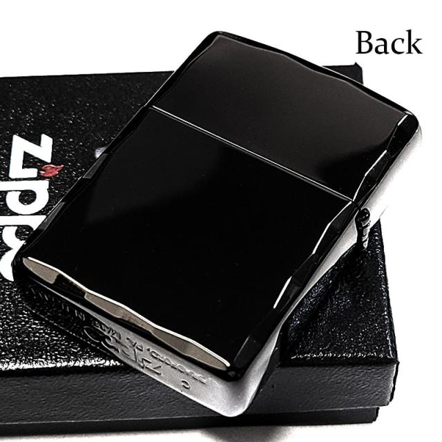 ZIPPO ライター アーマー シャインレイ 両面加工 ジッポ 鏡面 イオンブラック かっこいい 重厚 コーナー彫刻 シンプル メンズ 高級 おしゃれ 黒 ギフト プレゼント 動画有り_2