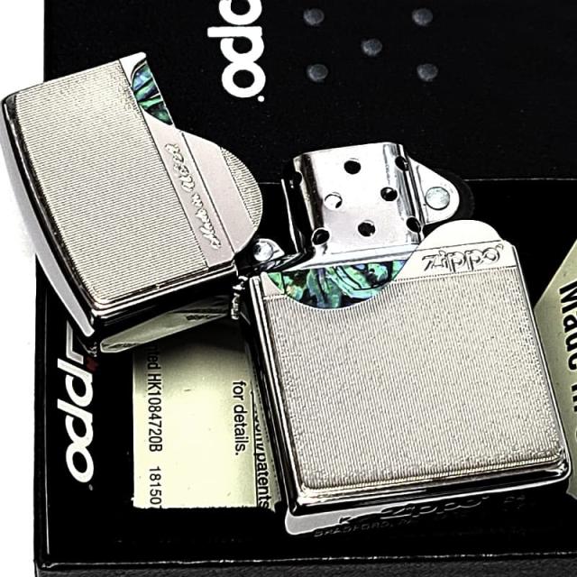 ZIPPO ライター トリックシェル 限定 一点物 レアナンバー [No.999] ジッポ シルバー かっこいい シリアルナンバー入り 天然貝 珍しい 両面加工 おしゃれ メンズ ギフト プレゼント_4
