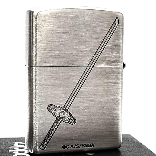 ZIPPO ライター YAIBA 鬼丸猛 アニメ ジッポ かっこいい 両面加工 シルバー 彫刻 ヤイバ ロゴ キャラクター シルバー かっこいい メンズ おしゃれ ギフト プレゼント_3