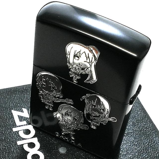 ZIPPO アニメ ぼっち・ざ・ろっく！ライター ジッポ マットブラック かわいい 艶消し ぼざろ シルバー 結束バンド 黒銀 キャラクター_5