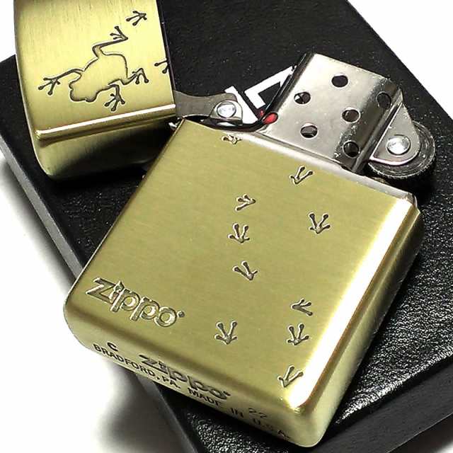 ZIPPO 蛙 ジッポ ライター 御守り ブラス お守り カエル 縁起物 メンズ