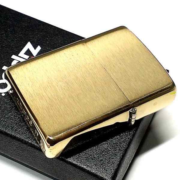 ZIPPO アーマー ジッポ ライター ゴールドサテン ブラス シンプル 無地 