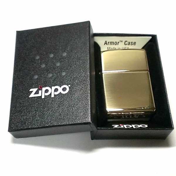ZIPPO ジッポ ライター ゴールドアーマー ブラス ポリッシュ シンプル 無地 金タンク 重厚モデル かっこいい メンズ プレゼント ギフト