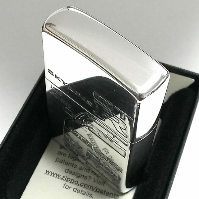 ZIPPO スカイラインGT-R 生誕50周年記念 ライター R33 限定 日産公認モデル GTR-BCNR33 シリアル入り シルバーイブシ 両面加工 の通販は
