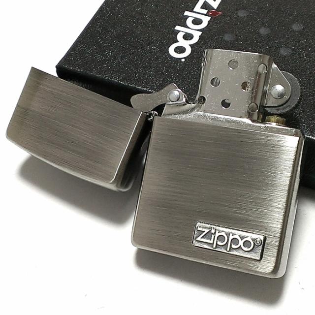 ZIPPO ライター ロゴメタル アンティークニッケル ジッポ 古美