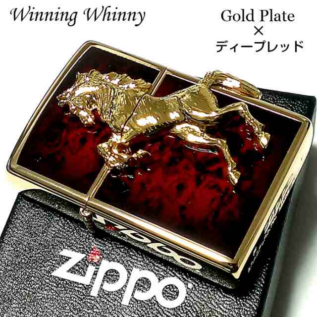 春のコレクション グランドクラウン ウイニングウィニー ライター Zippo ジッポ 王冠 ホースメタル おしゃれ 馬 金 チェック かっこいい ゴールド燻し その他 Labelians Fr