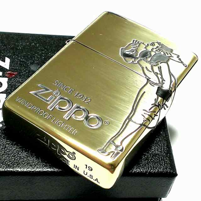 ☆ZIPPO ” ウィンディ ２面彫り ジッポガール ブラス仕上 新品 ジッポ ...