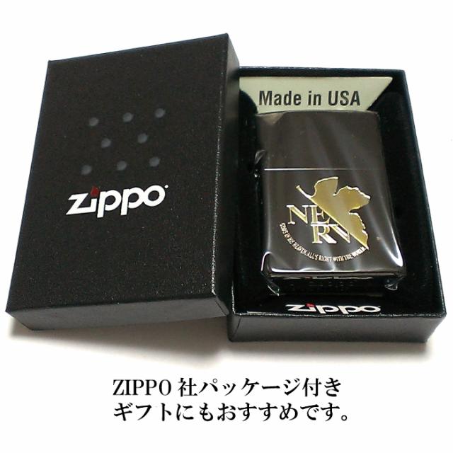 ZIPPO エヴァンゲリオン ネルフマーク ジッポ ライター 限定 シリアル入り ブラック＆ゴールド 黒金 かっこいい メンズ アニメ_6
