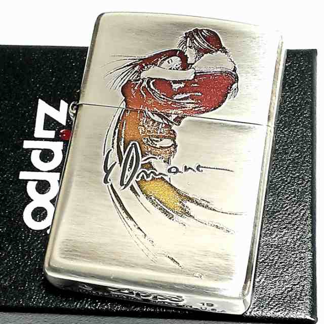 ZIPPO ライター 天野喜孝 ジッポ ゲーム 銀イブシ エッチング彫刻