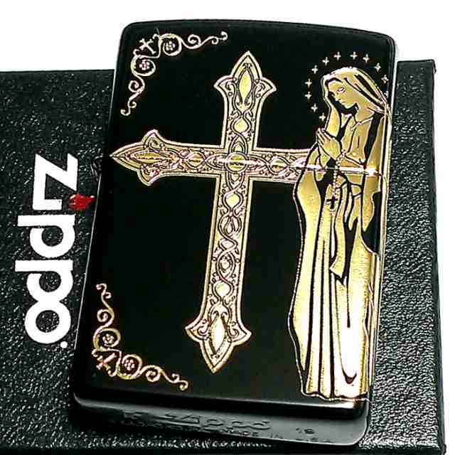 期間限定】 Zippo 新品 ゴールド金・2面柄 BN/G クロス・Maria＆Cross マリア Shell シェル - その他 -  labelians.fr