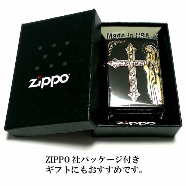 国内初の直営店 Zippo 新品 ゴールド金 2面柄 Bn G クロス Maria Cross マリア Shell シェル その他 Labelians Fr