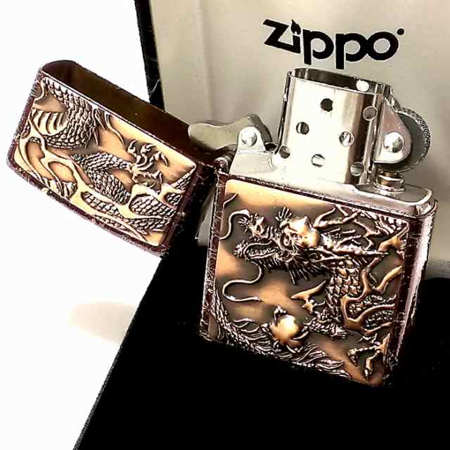 ZIPPO ライター ライズメタル 赤龍 金乱糸 赤 金 伝統工芸 ジッポ 本漆