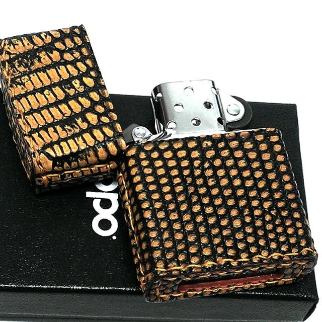 ZIPPO 本革巻き リザード ジッポ ライター 全面 トカゲ かっこいい 蜥蜴皮巻き 手縫い仕上げ おしゃれ メンズ 高級 ギフト プレゼント_2