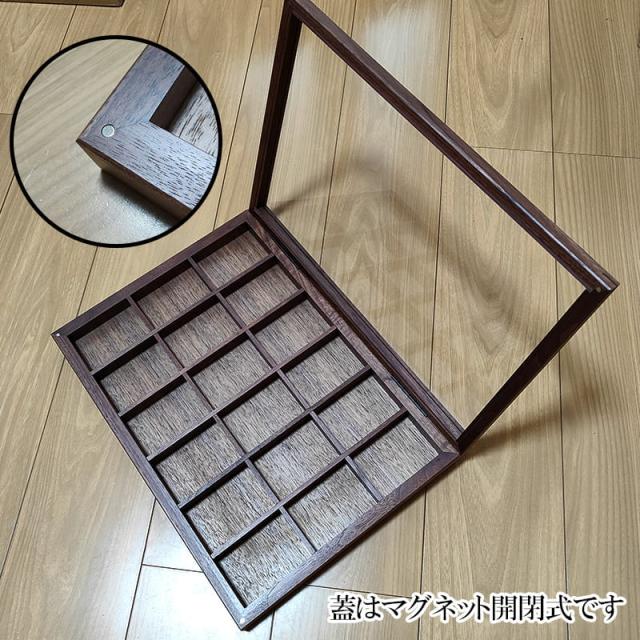 コレクションケース シンプル ZIPPO収納 おしゃれ 喫煙具収納 壁掛け 紐付き ウォルナット マグネット開閉式 アンティーク 雑貨 グッズ収納 木製 インテリア メンズ アンティーク コレクター 店舗 プレゼント ギフト_6
