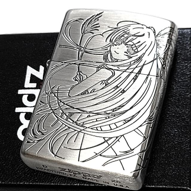 ZIPPO アニメ お隣の天使様にいつの間にか駄目人間にされていた件 ジッポ ライター 椎名真昼 かわいい キャラクター 両面加工 おしゃれ シルバー 彫刻 古美加工 メンズ ギフト レディース プレゼント