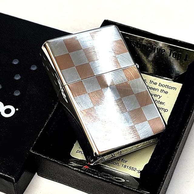 ZIPPO 一点物 2014年製 廃盤 シルバー＆ピンクチェック ボトムズアップ 絶版品 ジッポ ライター スピンカット おしゃれ 両面加工 メンズ レディース プレゼント ギフト_5