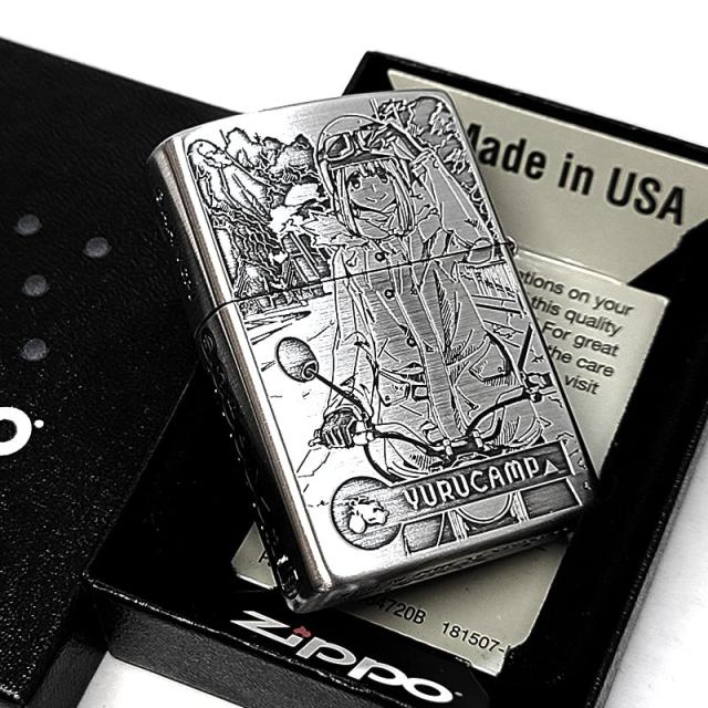 ZIPPO ライター ゆるキャン△ 孫☆ライダーズ シーズン3 ジッポー 彫刻 3面加工 シルバー 可愛い キャンプ アニメ キャラクター かわいい メンズ レディース ギフト プレゼント_6