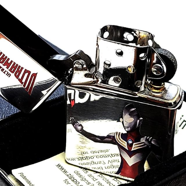 ZIPPO ライター ウルトラマン ティガ ジッポ アジア限定 両面加工 アニメ 円谷プロ 特撮 キャラクター シルバー GUTS ロゴ 銀燻し 彫刻 おしゃれ かっこいい メンズ ギフト プレゼント_3
