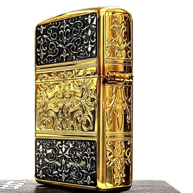 ZIPPO アーマー 5面 アラベスク ゴールド＆ブラック ジッポ ライター 金 黒 かっこいい 5面加工 重厚 メンズ ギフト プレゼント_8