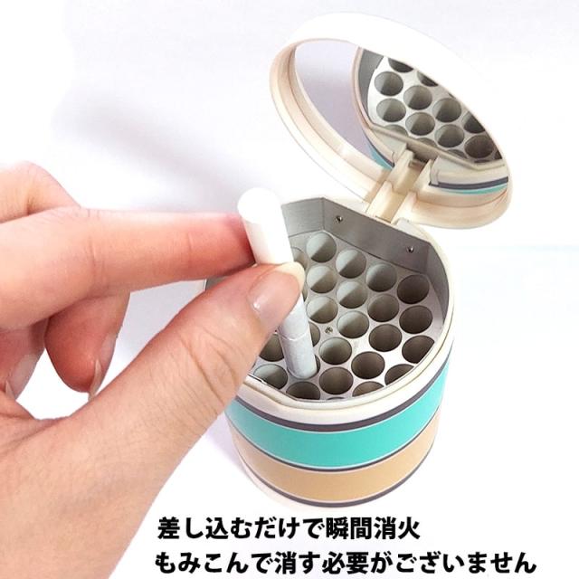 卓上灰皿 ハニカム トリコ柄 筒型 灰皿 タバコ おしゃれ 喫煙具 瞬間