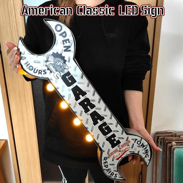 アメリカン クラシック LED Sign 電飾看板 ガレージ 店舗 バー カフェ アメリカン クラシック LED Sign GARAGE 電飾看板 ガレージ 雑貨
