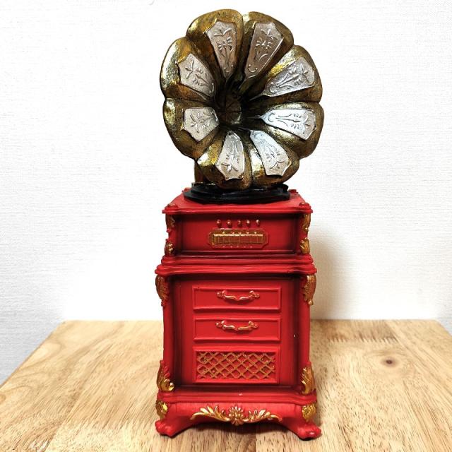 貯金箱 蓄音機 レトロ マネーバンク アンティーク アンダンテ 可愛い オブジェ アメリカン 雑貨 レッド コインバンク ビンテージ おしゃれ おもちゃ 置物の通販は 5,500円