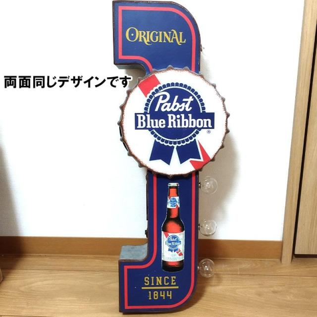 電飾看板 お酒 Pabst Blue Ribbon マーキーサインライト かっこいい アメリカン ラガービール PBR 壁飾り ガレージグッズ インテリア 雑貨 アンティーク 壁掛け バー 店舗 ディスプレイ カフェ_1