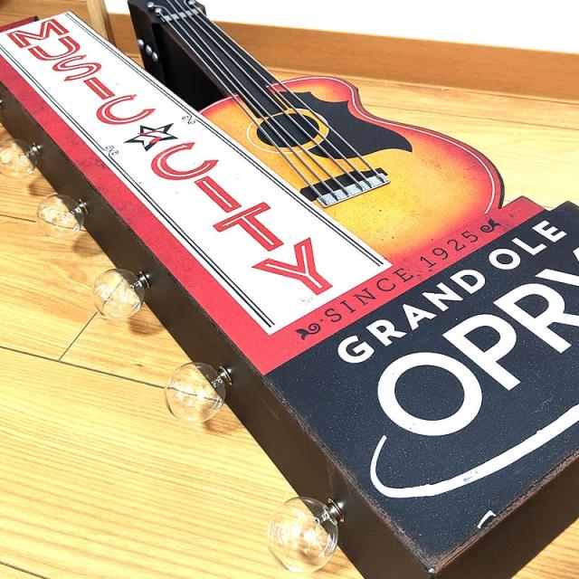 電飾看板 マーキーサインライト おしゃれ GRAND OLE OPRY MUSIC CITY インテリア 看板 ガレージ 壁掛け アンティーク ギター かわいい アメリカン_6
