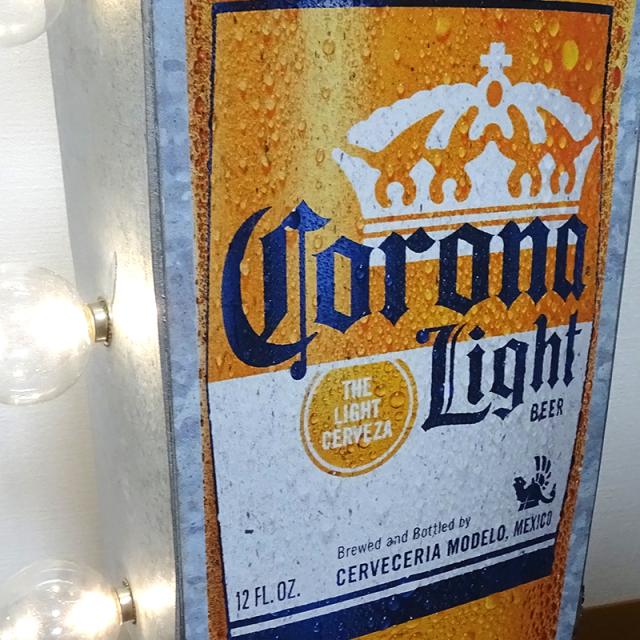 マーキーサインライト CORONA LIGHT ガレージ　看板　ガレージグッズ　電飾看板 インテリア コロナ ライト アンティーク ビール_1