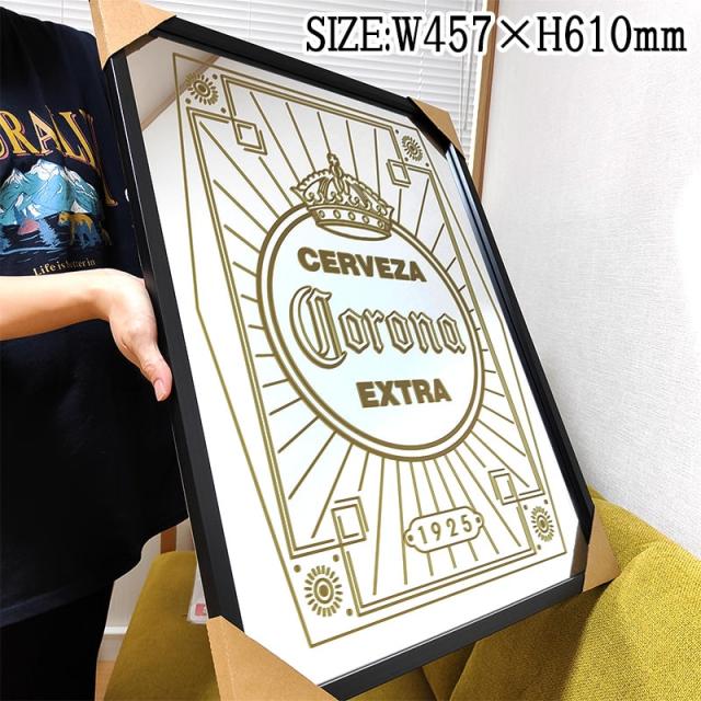 コロナ ジェントルマンズミラー 鏡 Corona ArtDeco 大きい 壁飾り