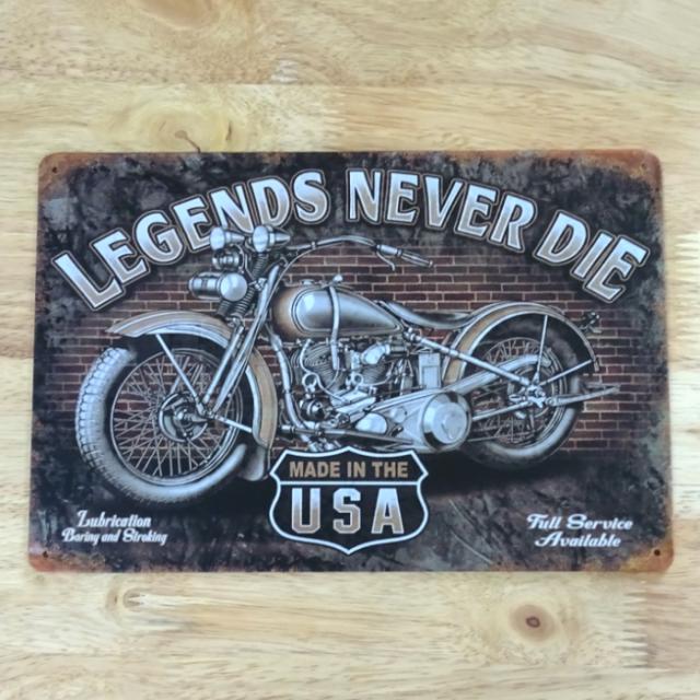 アメリカンブリキ看板 Legendsneverdie バイク ビンテージ プレート 壁飾り ビンテージ 雑貨 インテリア かっこいい おしゃれ サーファーの通販はau Pay マーケット Zippo ライター タバコケース 喫煙具のハヤミ Au Pay マーケット店