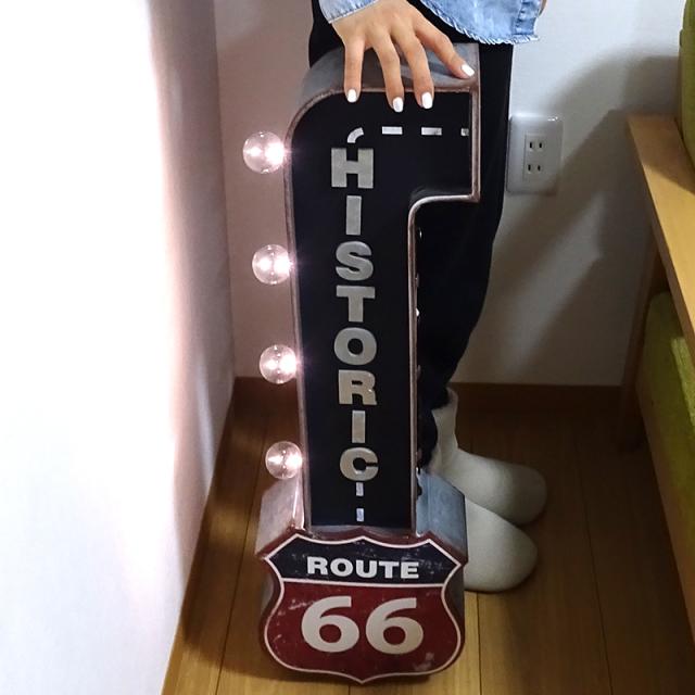 マーキーサインライト ROUTE66 ガレージ　看板　ガレージグッズ　電飾看板 インテリア アンティーク ルート66 個性的 アメリカン_4
