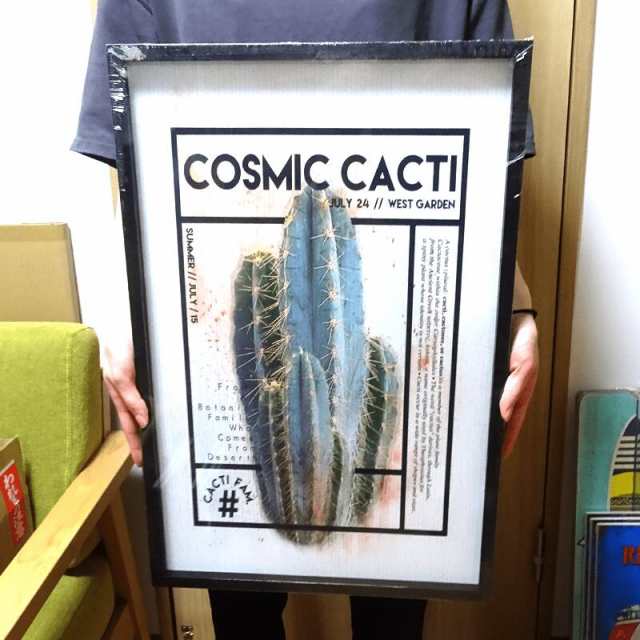 木製看板 可愛い おしゃれ CACTUS サボテン ウッドボード ガレージ