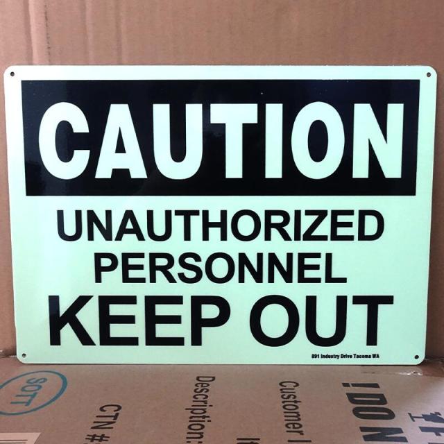 サインボード 看板 US SECURITY SIGN CAUTION アルミ 立入禁止