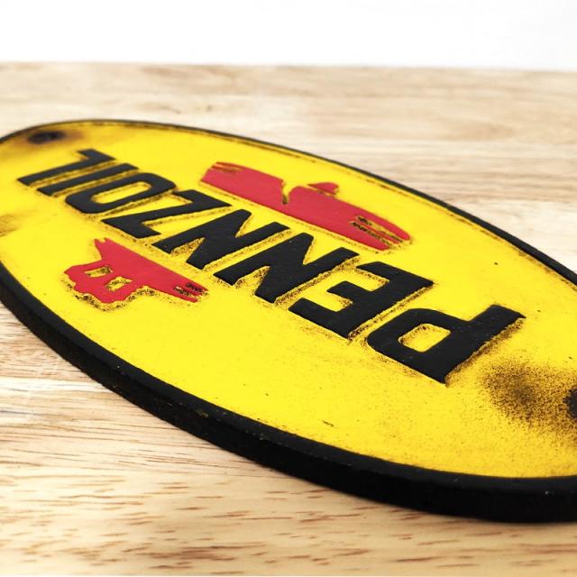 看板 レトロ PENNZOIL ヴィンテージ プレート インテリア ガレージ キャストアイアン かわいい ビンテージ おしゃれ アメリカン_3