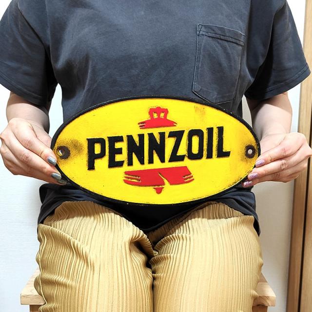 看板 レトロ PENNZOIL ヴィンテージ プレート インテリア ガレージ キャストアイアン かわいい ビンテージ おしゃれ アメリカン_4