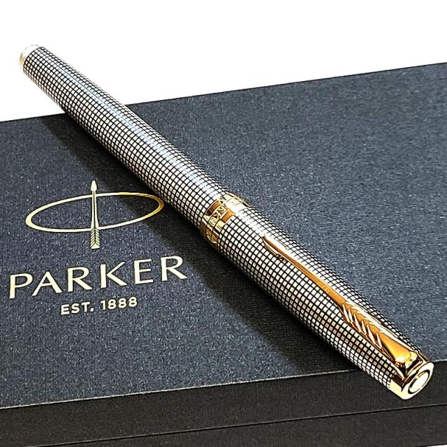 万年筆 PAKER ソネット プレミアム シズレGT 細字 美しい スターリングシルバー 高級 ゴールド かっこいい 純銀 パーカー_3