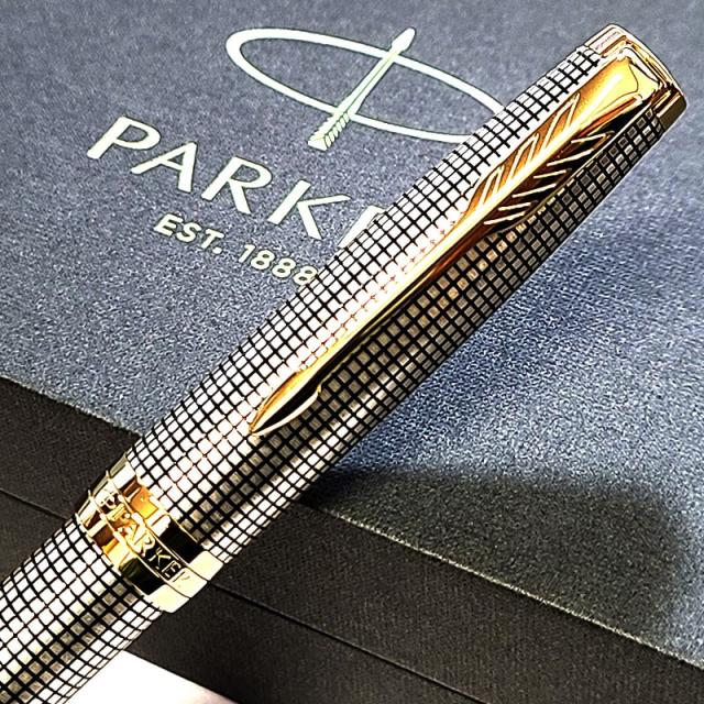 万年筆 PAKER ソネット プレミアム シズレGT 細字 美しい スターリングシルバー 高級 ゴールド かっこいい 純銀 パーカー_4
