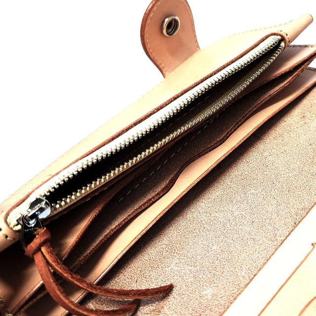 VANSON 長財布 本革製 ロングウォレット バンソン ナチュラル 二つ折り 日本製 牛革 栃木レザー かっこいい おしゃれ レザー_4