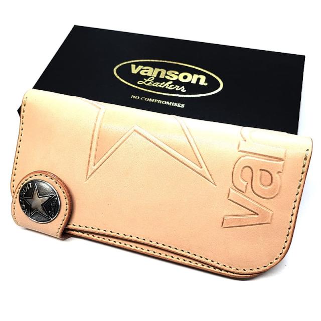 VANSON 長財布 本革製 ロングウォレット バンソン ナチュラル 二つ折り 日本製 牛革 栃木レザー かっこいい おしゃれ レザー_8