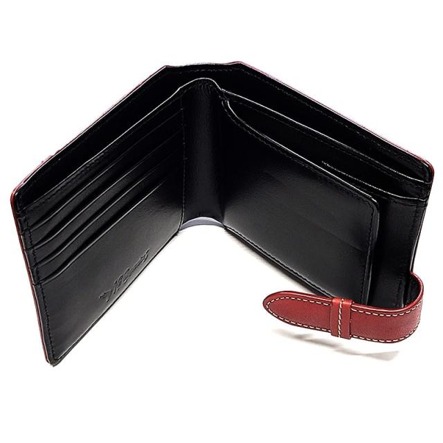 長財布 バンソン フラットロングウォレット 本革製 vanson かっこいい 日本製 ブラック×レッド 栃木レザー 牛革 レザー 長財布 バンソン フラットロングウォレット 本革製 vanson かっこいい