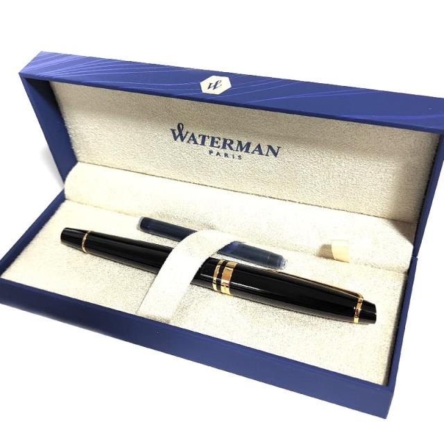 2-159】 WATERMAN ウォーターマン ゴールド/ブラック ペン先 18K 750
