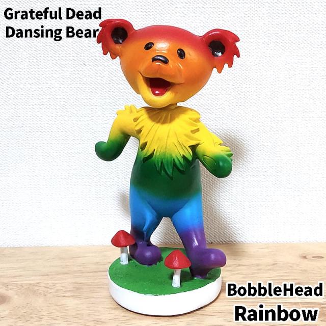 グレイトフルデッド フィギュア ダンシングベア 首振り人形 Grateful Dead レインボー クマ キャラクター バブルヘッド かわいい の通販は 7,000円