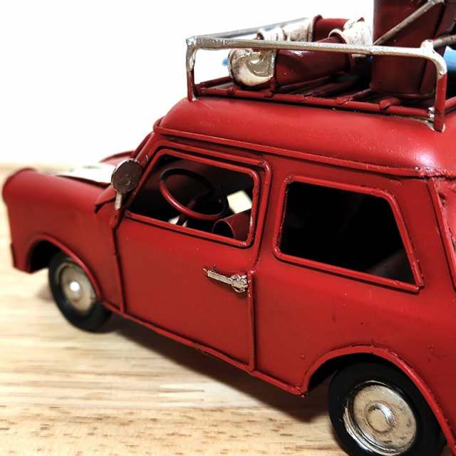 レトロ 置物 かっこいい 車 レッド サーフィン ブリキ