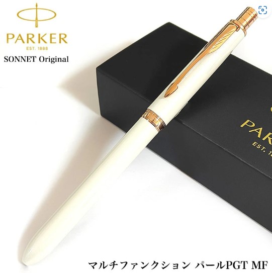 ボールペン おしゃれ パーカー PARKER パール ピンクゴールド ソネット オリジナル マルチファンクション ホワイト シンプル プレゼント ブランド