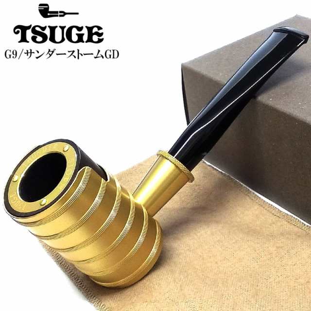 パイプ 喫煙具 TSUGE サンダーストーム ゴールド ツゲ おしゃれ 風防付