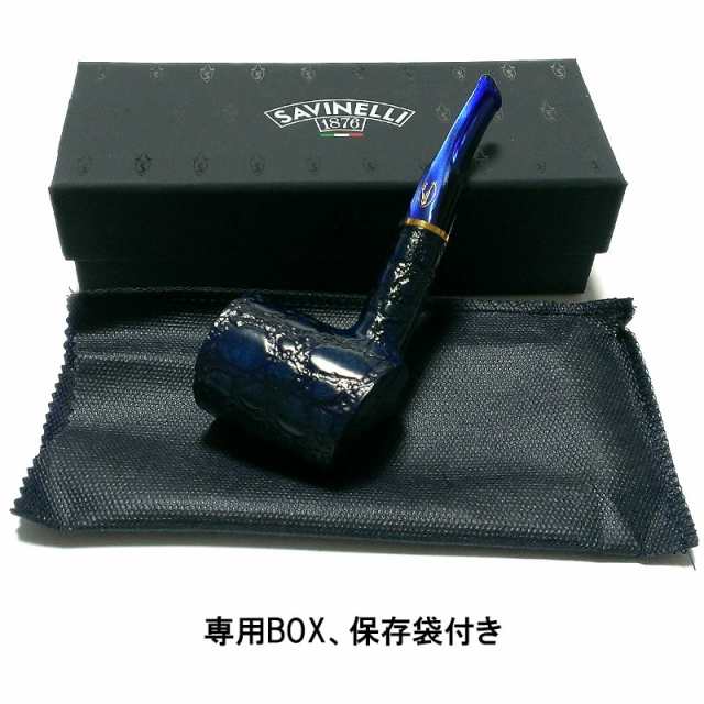 パイプ 喫煙具 SAVINELLI イタリア製 アリゲーター ブルー サビネリ