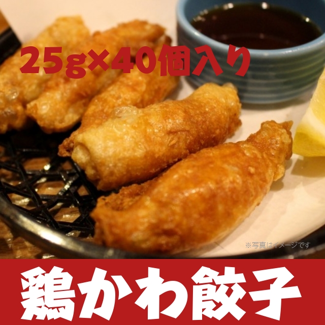 鶏皮餃子 1kg(25g×40個入) 業務用 冷凍 とり トリ ぎょうざ かわ お酒 おつまみ おさけ アルコール 居酒屋 安の通販はau ...
