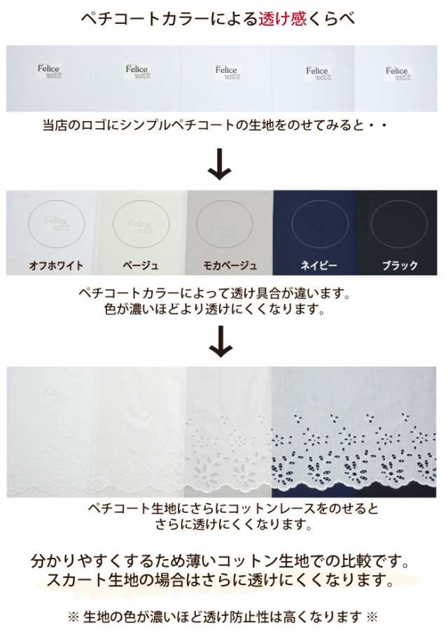 シンプルロングペチコート 日本製 65丈/70丈/75丈/80丈/85丈 さらさら