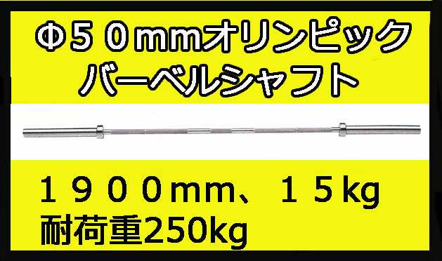 STEELFLEX ５０ｍｍ孔径オリンピックバーベルシャフト１９００ No.19 